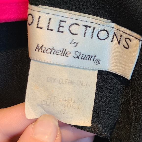 Collections vintage deadstock 8 black long cocktail dress - Picture 5 of 9